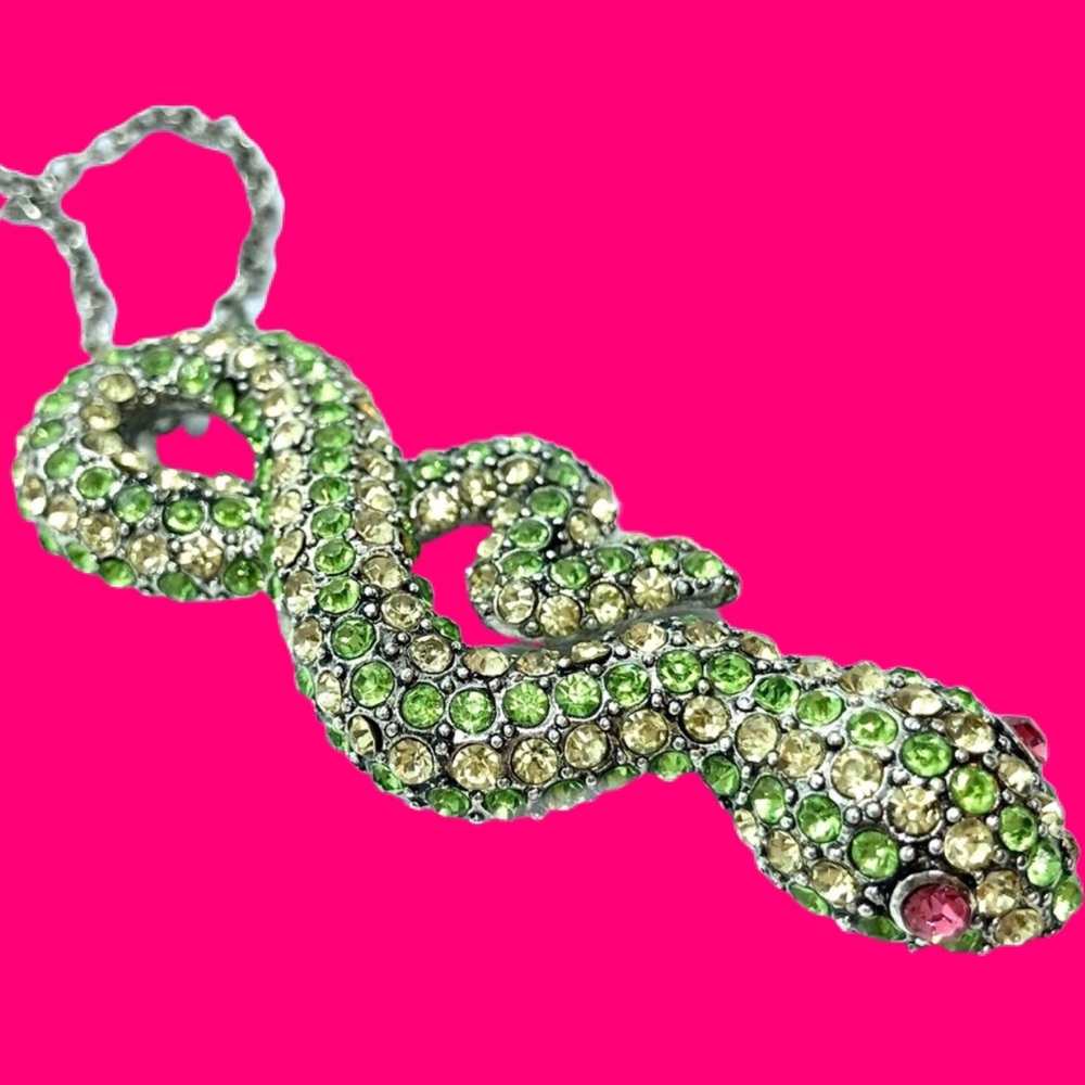 Sexy Rhinestone Snake Necklace Serpent Swag 🐍